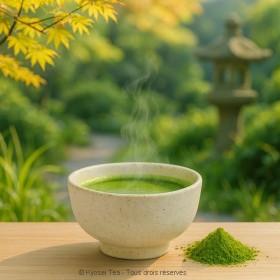 Présentation du bol à matcha makiko ivoire - Kyosei Tea