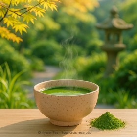 Présentation du bol à matcha Makiko saumon - Kyosei Tea