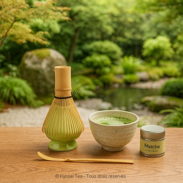 Présentation du porte-fouet à matcha - Kyosei Tea