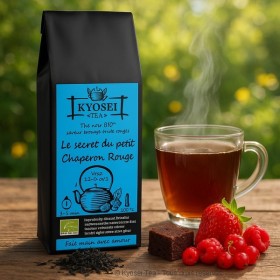 Présentation du thé Le secret du petit chaperon rouge bio 100 gr - Kyosei Tea