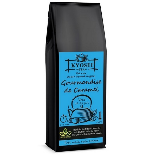 Sachet de thé noir Gourmandise de Caramel 100 gr - Kyosei Tea