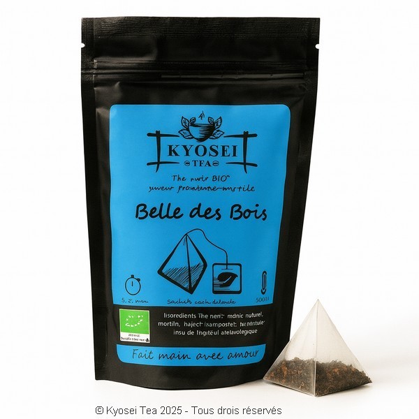 Sachet pyramide de thé noir Belle des bois bio - Kyosei Tea
