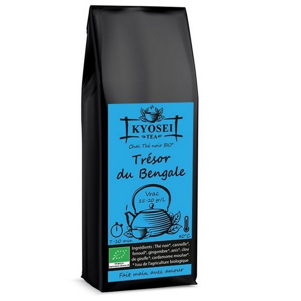 Sachet de thé noir Trésor du Bengale bio 100 gr - Kyosei Tea