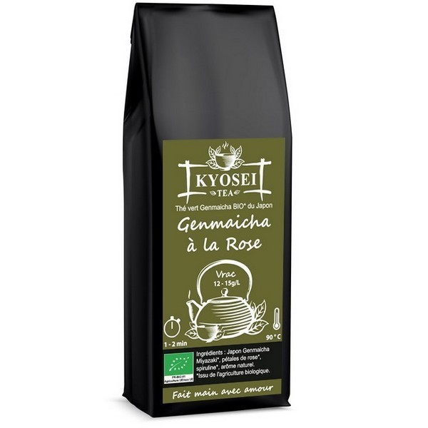 Sachet de Genmaicha à la Rose 100 gr - Kyosei Tea