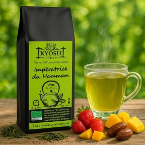 Présentation du thé vert L'impératrice du Hammam bio - Kyosei Tea