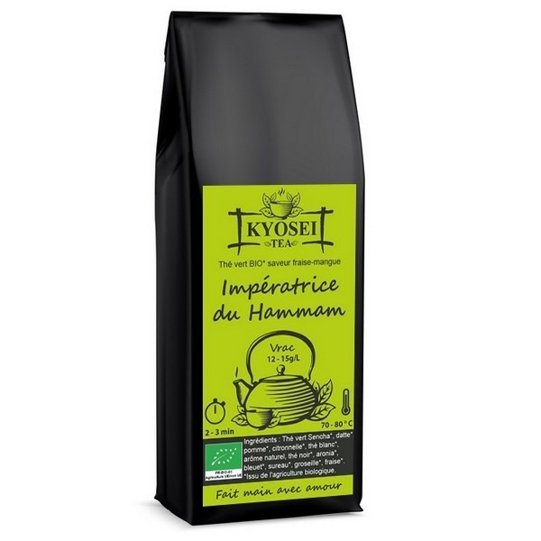 Sachet de thé vert L'impératrice du Hammam bio 100 gr - Kyosei Tea