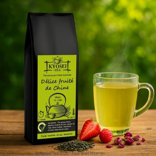 Présentation du thé vert Délice fruitée de Chine - Kyosei Tea