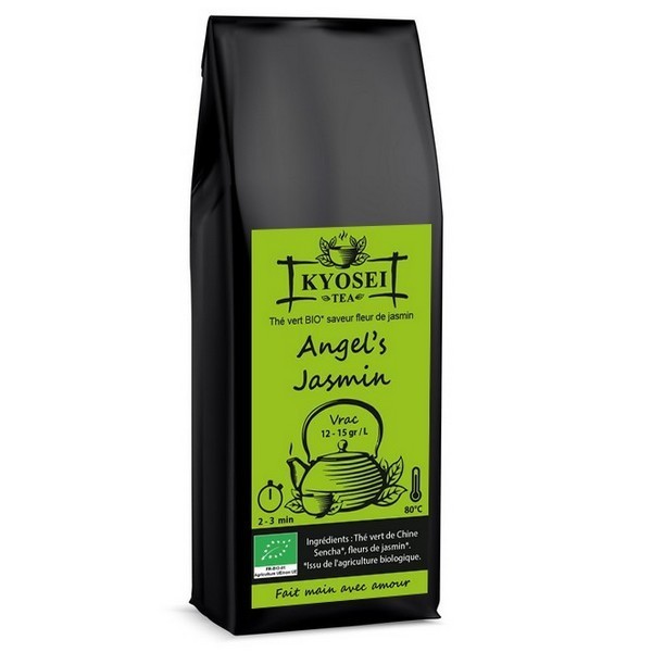 Sachet de thé vert Angel's Jasmin bio 100 gr - Kyosei Tea