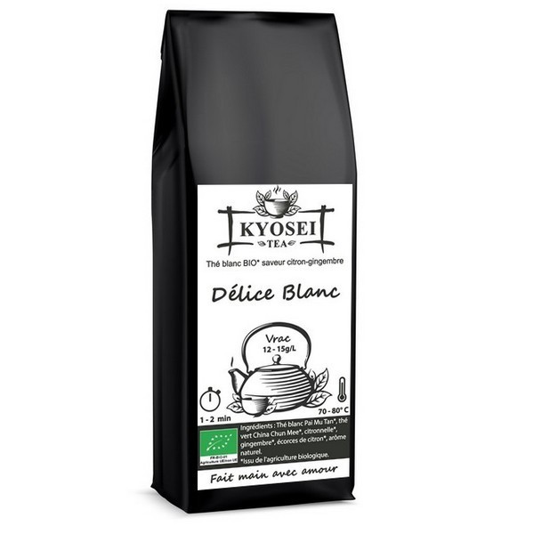Sachet de thé blanc Délice Blanc bio 80 gr - Kyosei Tea