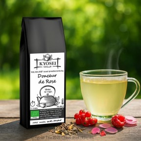 Présentation du thé blanc Douceur de Rose bio - Kyosei Tea