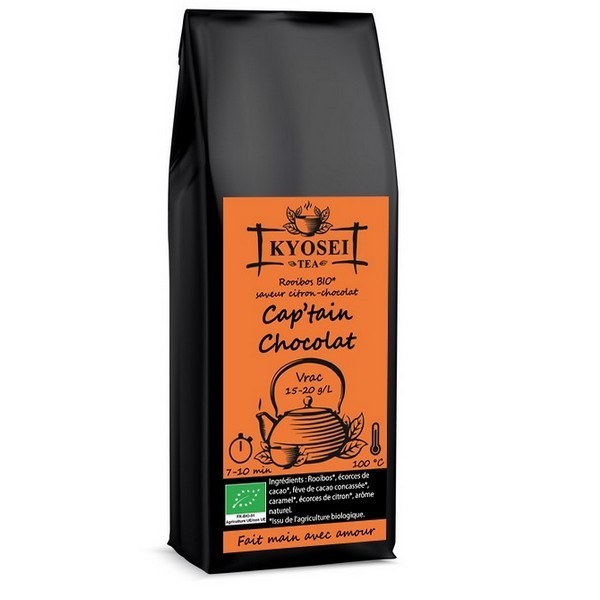 Sachet de thé rooibos Capt'ain Chocolat bio 100 gr - Kyosei Tea