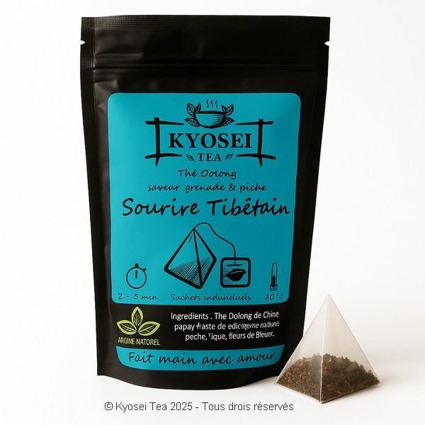 Sachet pyramide de thé vert Sourire Tibétain - Kyosei Tea