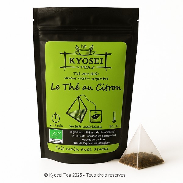 Sachet pyramide de Thé citron bio - Kyosei Tea