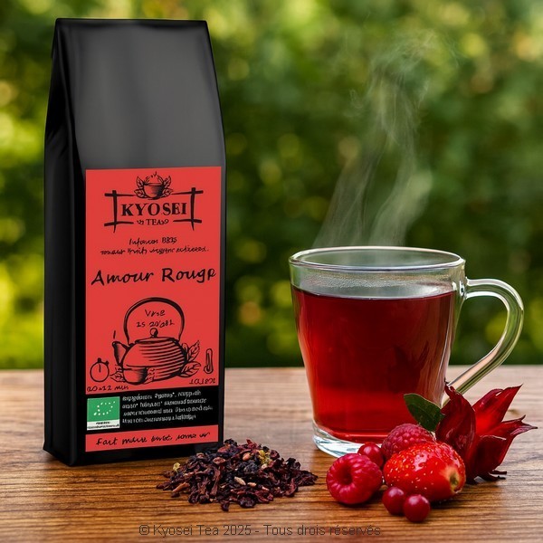 Présentation de l'infusion Amour Rouge bio - Kyosei Tea
