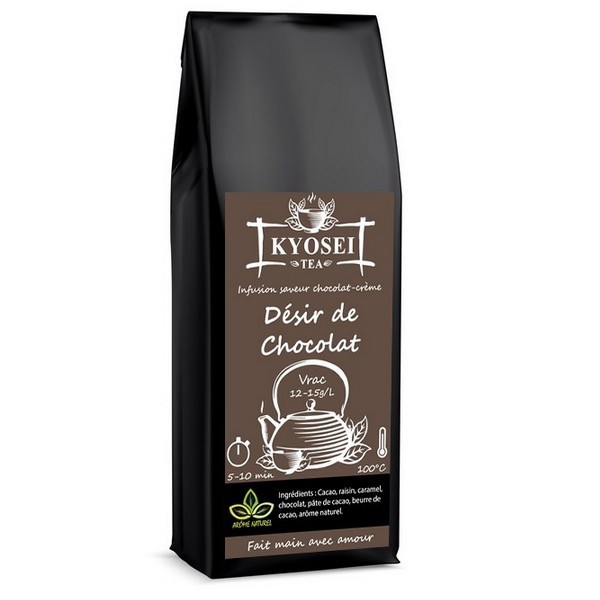 Sachet de l'infusion Désir de Chocolat 200 gr - Kyosei Tea