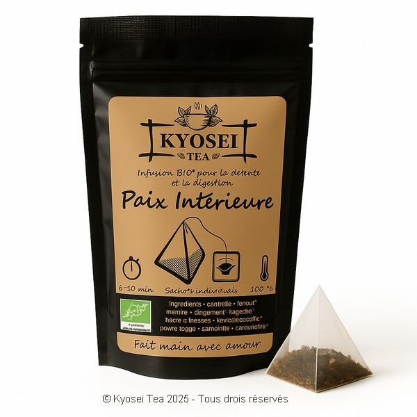 Sachet pyramide d'infusion Paix Intérieure bio - Kyosei Tea