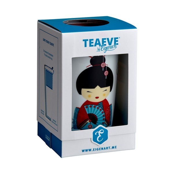 Coffret cadeau avec la tisanière Geisha rouge Eigenart - Kyosei Tea