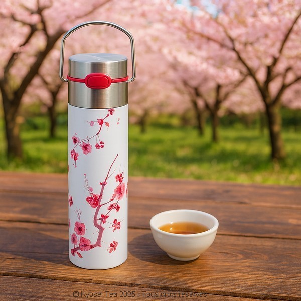 Présentation du thermos Cherry Blossom LEEZA - Kyosei Tea