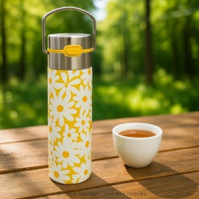 Présentation du thermos Daisy Yellow - Kyosei Tea
