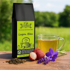 Présentation du sachet de thé vert Lagon Bleu - Kyosei Tea