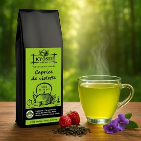 Présentation du thé vert Caprice de Violette - Kyosei Tea