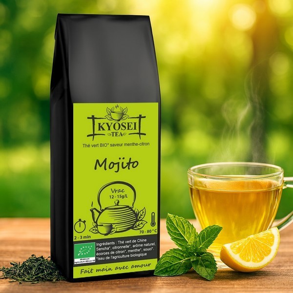 Présentation du thé vert Mojito bio - Kyosei Tea