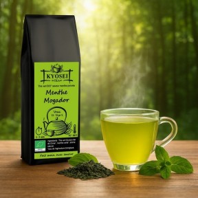 Présentation du thé vert Menthe Mogador bio - Kyosei Tea