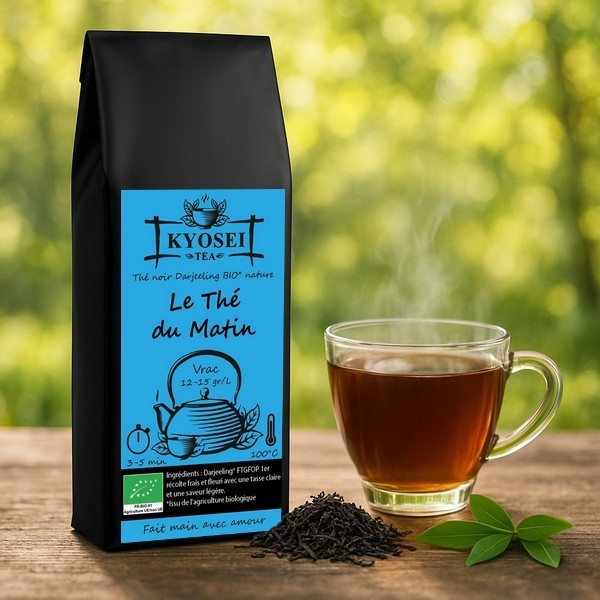 Présentation du Thé du Matin bio 100 gr - Kyosei Tea