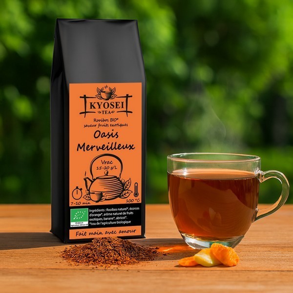 Présentation du thé Rooibos Oasis Merveilleux bio - Kyosei Tea