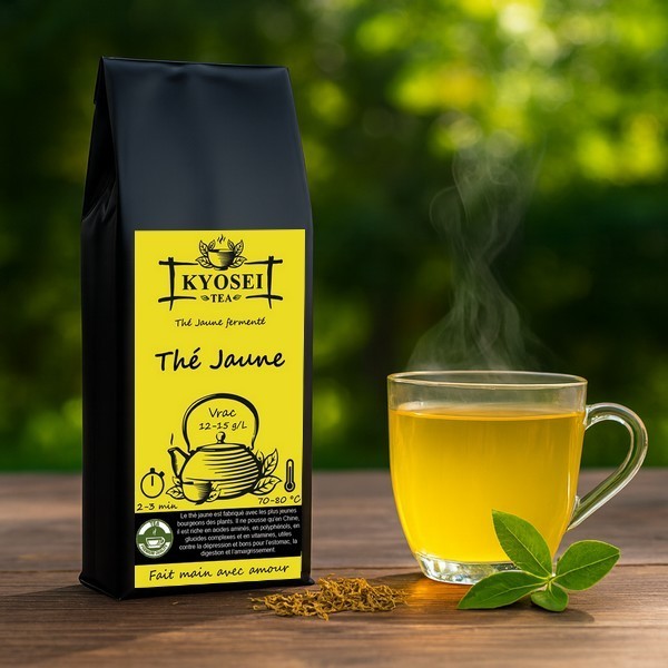 Présentation du thé jaune premium - Kyosei Tea
