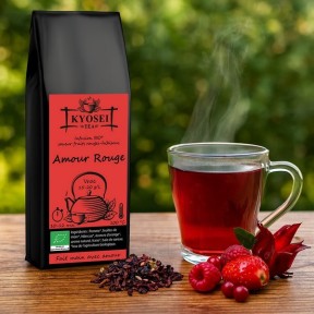 Présentation de l'infusion Amour Rouge bio - Kyosei Tea