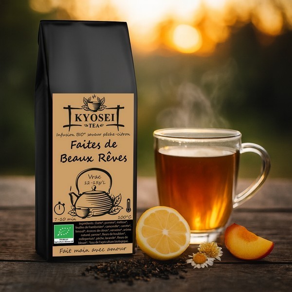 Présentation de l'infusion Faites de beaux rêves bio - Kyosei Tea