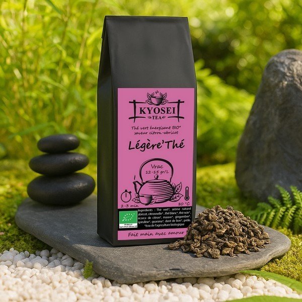 Présentation du thé vert Légère'Thé de 100 gr - Kyosei Tea