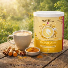 Présentation du Golden latte de chez Monbana - Kyosei Tea