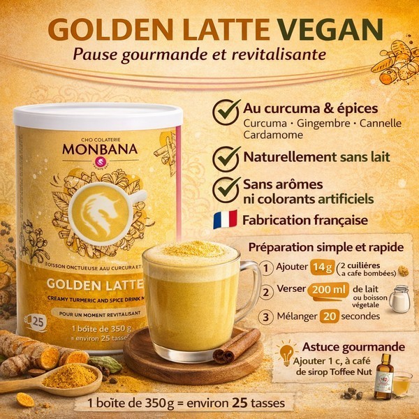 Fiche technique du Golden latte de chez Monbana - Kyosei Tea