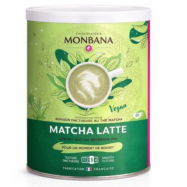 Boîte du Matcha Latte Végan de chez Monbana - Kyosei Tea