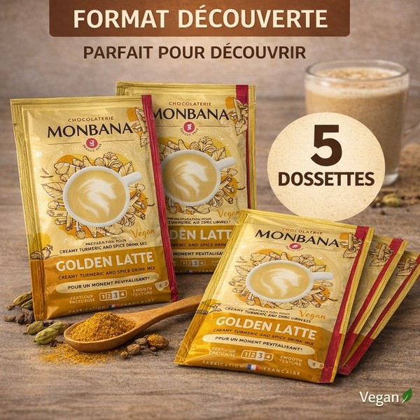Pack de 5 dosette Golden Latte Monbana - Kyosei Tea