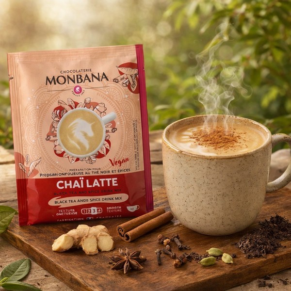 Présentation de la dosette Chai Latte Monbana - Kyosei Tea