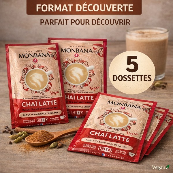 Pack de 5 dosettes Chai Latte Monbana - Kyosei Tea