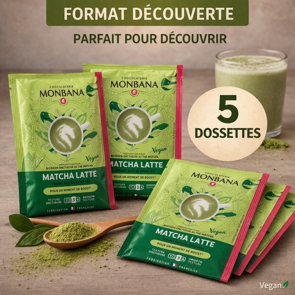 Pack de 5 dosettes Matcha Latte Monbana - Kyosei Tea
