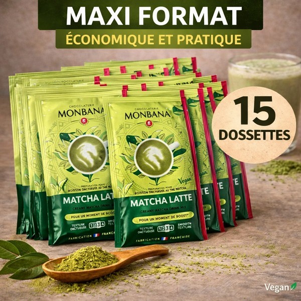 Pack de 15 dosettes Matcha Latte Monbana - Kyosei Tea
