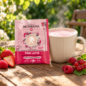Présentation de la dosette Pink Latte Monbana - Kyosei Tea