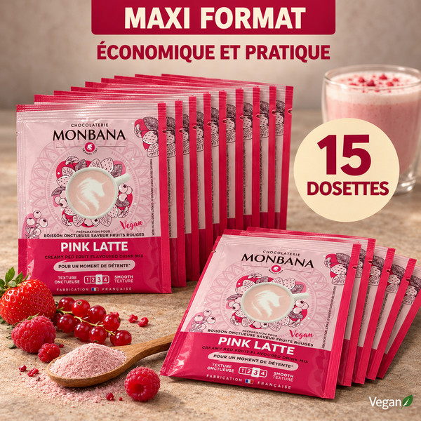 Pack de 15 dosettes Pink Latte Monbana - Kyosei Tea
